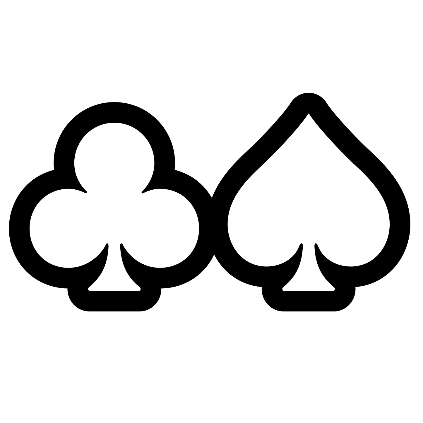 Club & Spade Vinyl Sticker